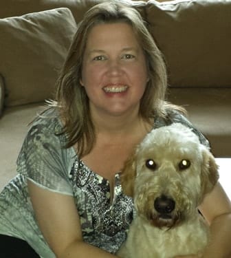 Professional dog trainer working with a dog